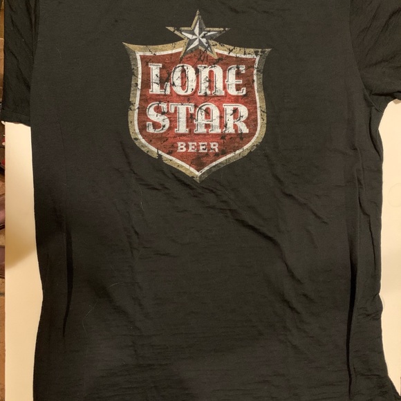 NWOT WOMEN’S DISTRESSED LONE STAR BEER GRAPHIC T-SHIRT. - Picture 6 of 16
